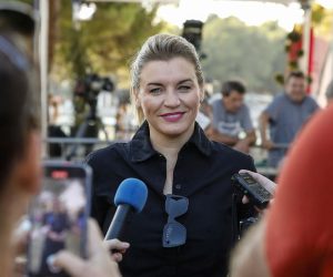 31.07.2022., Umag - Plava Laguna Croatia Open Umag 2022. Ministrica turizma i sporta Nikolina Brnjac dala je izjavu za medije.  Photo: Jurica Galoic/PIXSELL