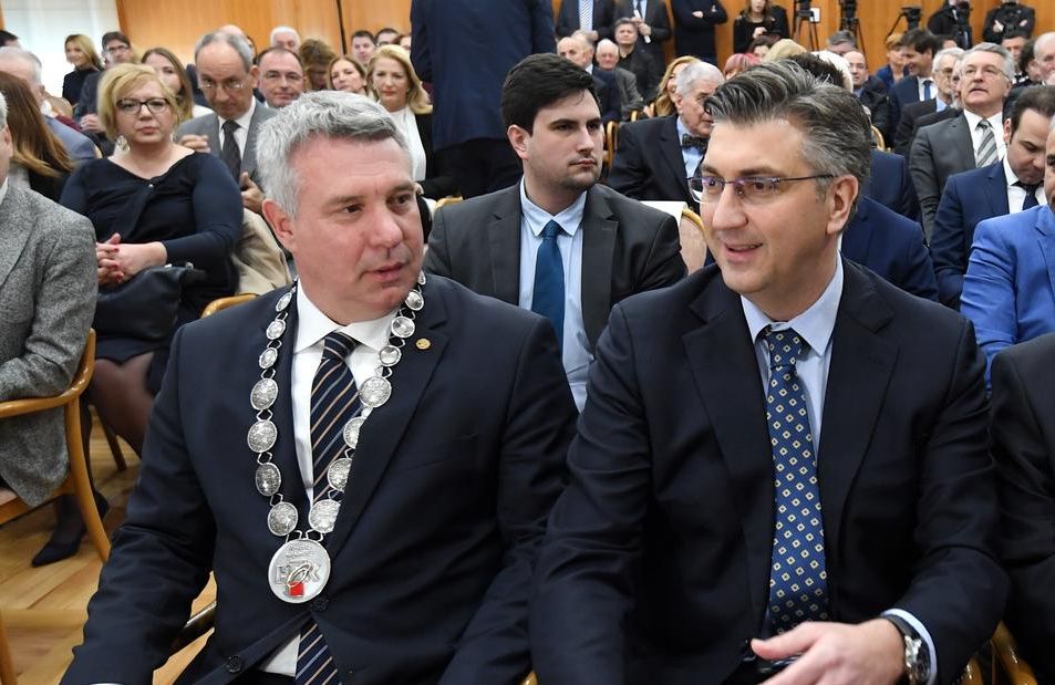 15.03.2019., Hrvatska odvjetnicka komora, Zagreb - Predsjednik Vlade RH Andrej Plenkovic sudjelovao je na okruglom stolu "Odvjetnici i tehnologija danasnjice" u sklopu tradicionalne manifestacije hrvatskog odvjetnistva - 37. Dani hrvatskih odvjetnika. rPhoto: Marko Lukunic/PIXSELL
