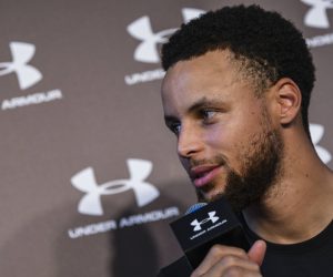 NBA, Basketball Herren, USA star Stephen Curry of Golden State Warriors attends a press conference, PK, Pressekonferenz for the 2019 Under Armour Basketball Asia Tour in Shanghai, China, 29 June 2019. Stephen Curry meets press for 2019 Under Armour Basketball Asia Tour PUBLICATIONxINxGERxAUTxSUIxONLY bjl11478609