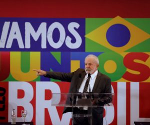 epa10133700 Former Brazilian President and candidate for the upcoming presidential elections Luiz Inacio Lula da Silva, speaks during a press conference for foreign correspondents in Sao Paulo, Brazil, 22 August 2022. Lula promised to 'end' illegal mining, one of the main causes of deforestation in the Amazon.  EPA/Fernando Bizerra