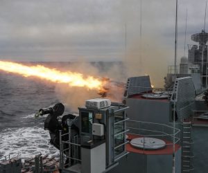 epa10160973 Russian large anti-submarine ship Marshal Shaposhnikov participates in the Vostok 2022 strategic command and staff exercise in the Peter the Great Gulf of the Sea of Japan, near Vladivostok, Russia, 05 September 2022. The Vostok 2022 strategic command and staff exercise will take place from 01 to 07 September 2022 and will involve over 50,000 servicemen and more than 5,000 units of weapons and military equipment.  EPA/YURI KOCHETKOV