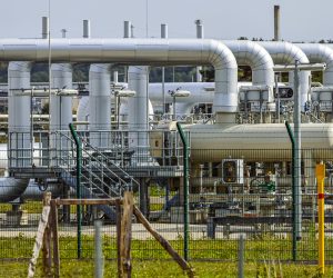 epa10167243 Pipes at the landfall facilities of the 'Nord Stream 2' gas pipeline in Lubmin, Germany, 07 September 2022. Gas supplies are being used by Russia to exert pressure on European nations in response to sanctions imposed after it invaded Ukraine. Gazprom, the Russian state-controlled gas company, closed the Nord Stream 1 pipeline from Russia to Germany.  EPA/HANNIBAL HANSCHKE