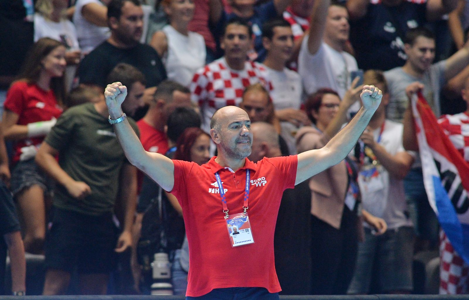 Split 08.09.2022 - Polufinalni susret na Europskom prvenstvu vaterpolista u Splitu, Hrvatska - Italija. Na slici Ivica Tucak.  foto HINA/ Mario STRMOTIĆ/ ms