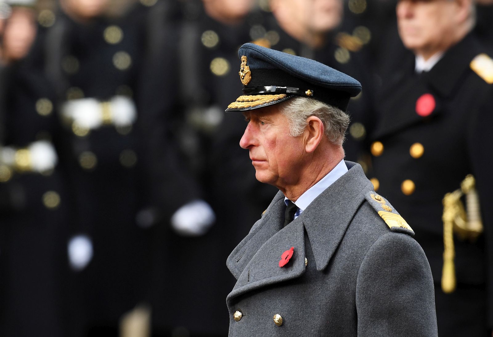 epa10171327 (FILE) - Britain's Charles, Prince of Wales during Remembrance Sunday service at the Cenotaph in London, Britain, 12 November 2017 (reissued 08 September 2022). According to a statement issued by Buckingham Palace on 08 September 2022, Britain's Queen Elizabeth II has died at her Scottish estate, Balmoral Castle, on 08 September 2022. The 96-year-old Queen was the longest-reigning monarch in British history. Her eldest son, Charles, Prince of Wales, the heir to the British throne, became king upon her death. Britain's new monarch will be known as King Charles III, Clarence House confirmed.  EPA/ANDY RAIN *** Local Caption *** 55280519