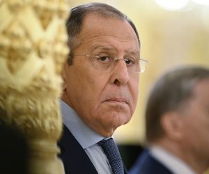epa10194861 Russian Foreign Minister Sergey Lavrov attends a ceremony to present credentials of newly appointed foreign ambassadors to Russian President Vladimir Putin at the Kremlin's Alexander Hall in Moscow, Russia, 20 September 2022.  EPA/PAVEL BEDNYAKOV/SPUTNIK/KREMLIN POOL MANDATORY CREDIT