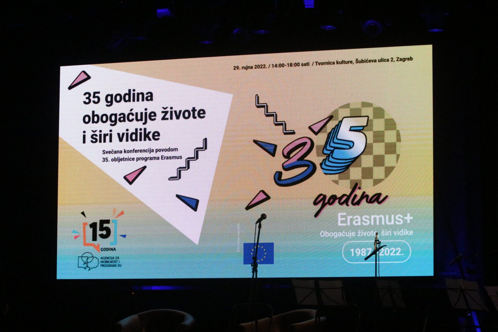 Zagreb, 29.09.2022. - Sveèana konferencija odrana je povodom 35. obljetnice programa Erasmus i 15 godina rada Agencije za mobilnost i programe Europske unije. Konferenciju je otvorila ravnateljica Agencije Antonija Gladoviæ, dravna tajnica za demografiju i mlade eljka Josiæ, predsjednica saborskog Odbora za znanost, obrazovanje i kulturu Vesna Bedekoviæ te Ivica uak, izaslanik predsjednika Vlade RH i dravni tajnik Ministarstva znanosti i obrazovanja. foto HINA /Zvonimir KUHTIÆ/ kuzo