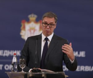 04, September, 2022, Belgrade - The President of the Republic of Serbia, Aleksandar Vucic, hosted the President of Slovenia, Borut Pahor. Aleksandar Vucic. Photo: M.M./ATAImages

04, septembar, 2022, Beograd - Predsednik Republike Srbije Aleksandar Vucic ugostio je predsednika Slovenije Boruta Pahora. Photo: M.M./ATAImages Photo: M.M./ATAImages/PIXSELL