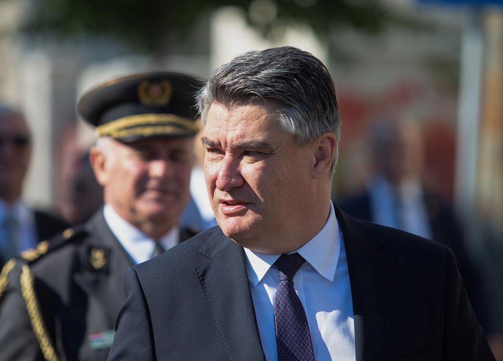 05.08.2022., Knin - Sredisnja svecanost obiljezavanja Dana pobjede i domovinske zahvalnosti, Dana hrvatskih branitelja i 27. obljetnice vojno-redarstvene operacije Oluja. Polaganje vijenaca i svijeca ispred Spomenika hrvatske pobjede "Oluja 95". Predsjednik RH Zoran Milanovic Photo: Sime Zelic/PIXSELL