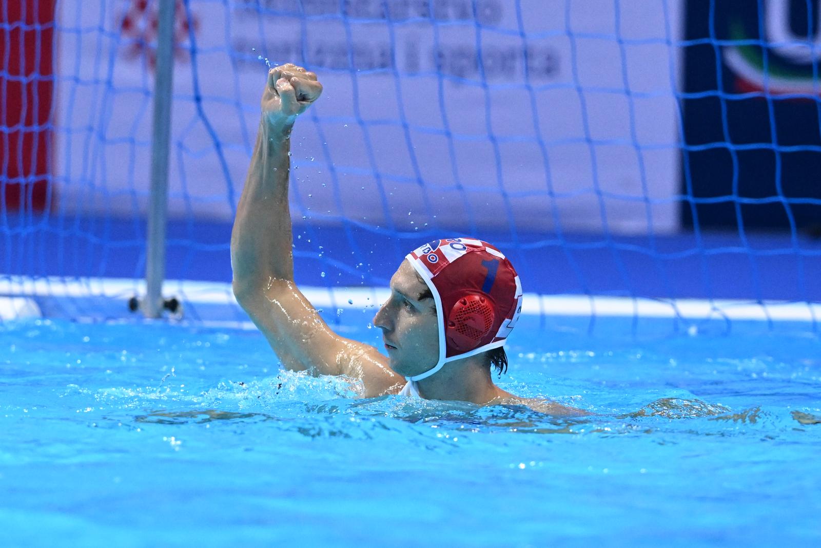 06.09.2022., Spaladium Arena, Split - LEN Europsko prvenstvo u vaterpolu za muskarce, cetvrtfinale, Hrvatska - Gruzija. Marko Bijac  Photo: Marko Lukunic/PIXSELL