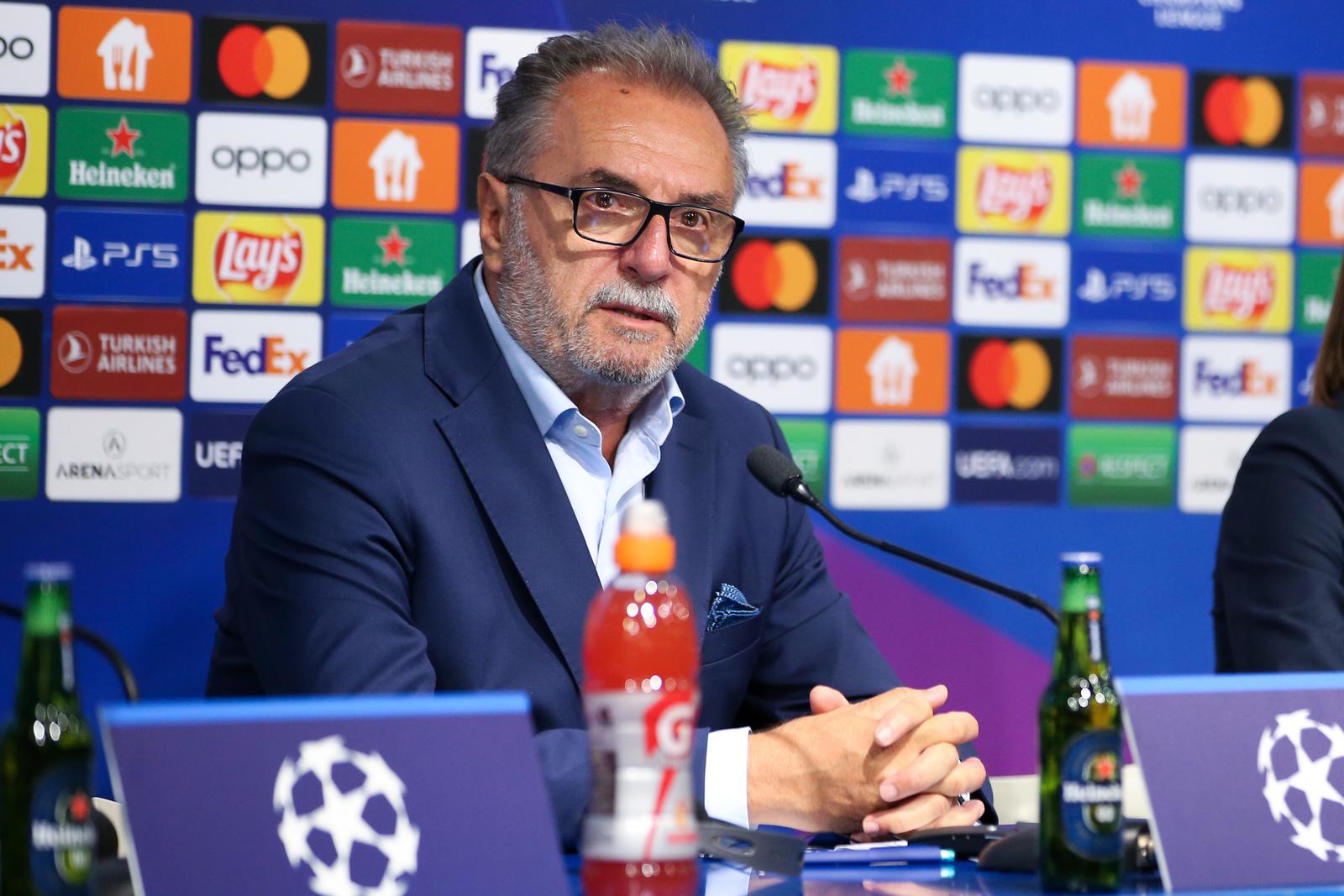 06.09.2022., stadion u Maksimiru, Zagreb - UEFA Liga prvaka, 1. kolo, skupina E, GNK Dinamo - FC Chelsea. Trener Dinama Ante Cacic na konferenciji za medije nakon završetka utakmice  Photo: Matija Habljak/PIXSELL