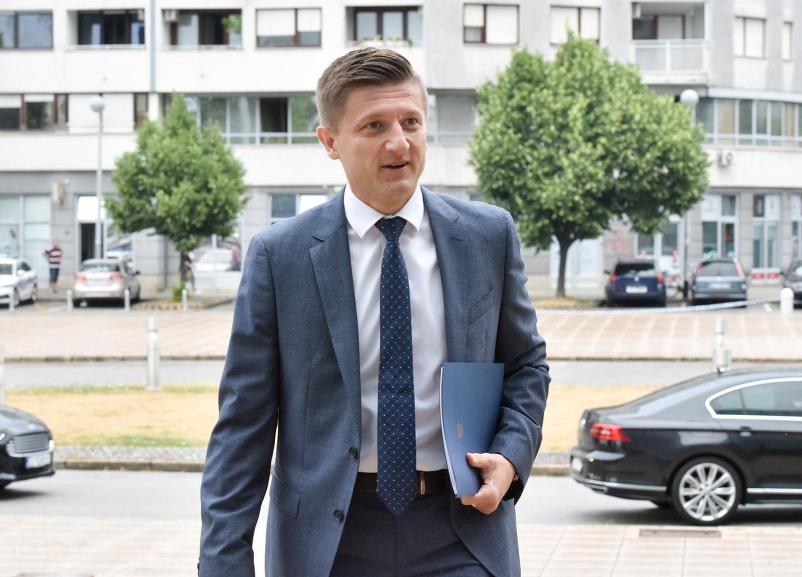 7.7.2022., Zagreb -  Dolazak ministara i premijera Andreja Plenkovica u Nacionalnu i sveucilisnu knjiznicu na sjednicu Vlade Republike Hrvatske. Photo: Davorin Visnjic/PIXSELL