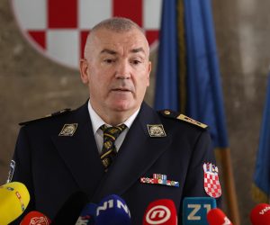 07.09.2022., Zagreb - Povodom stradavanja jednog pripadnika i hospitalizacije drugog pripadnika Antiteroristicke jedinice Lucko, izjavu za javnost dao je potpredsjednik Vlade i ministar unutarnjih poslova dr. sc. Davor Bozinovic, glavni ravnatelj policije Nikola Milina te zapovjednik Antiteroristicke jedinice Lucko Mate Bilobrk.
 Photo: Goran Stanzl/PIXSELL