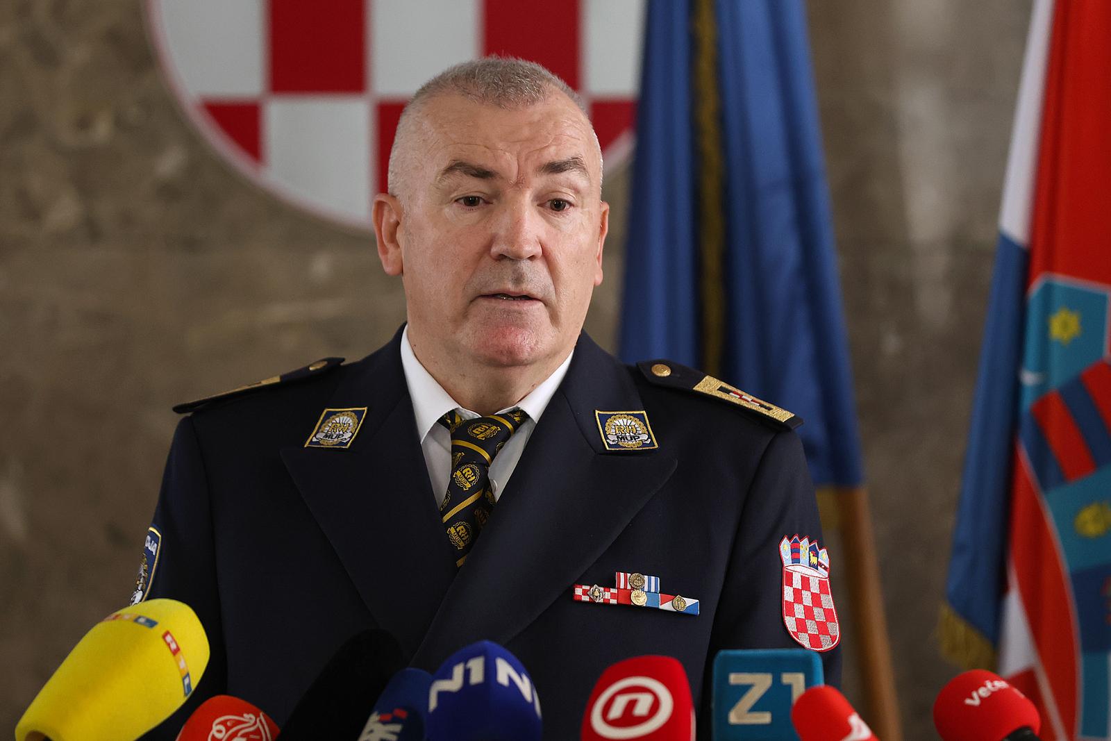 07.09.2022., Zagreb - Povodom stradavanja jednog pripadnika i hospitalizacije drugog pripadnika Antiteroristicke jedinice Lucko, izjavu za javnost dao je potpredsjednik Vlade i ministar unutarnjih poslova dr. sc. Davor Bozinovic, glavni ravnatelj policije Nikola Milina te zapovjednik Antiteroristicke jedinice Lucko Mate Bilobrk.
 Photo: Goran Stanzl/PIXSELL