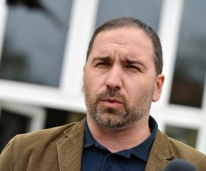10.04.2014., Zeljeznicki kolodvor, Varazdin - Povodom ukidanja pojedinih linija putnickih vlakova odrzana je konferencija za novinare Sindikata prometnika vlakova Hrvatske. Mario Grbesic, regionalni koordinator sindikata.rPhoto: Marko Jurinec/PIXSELL