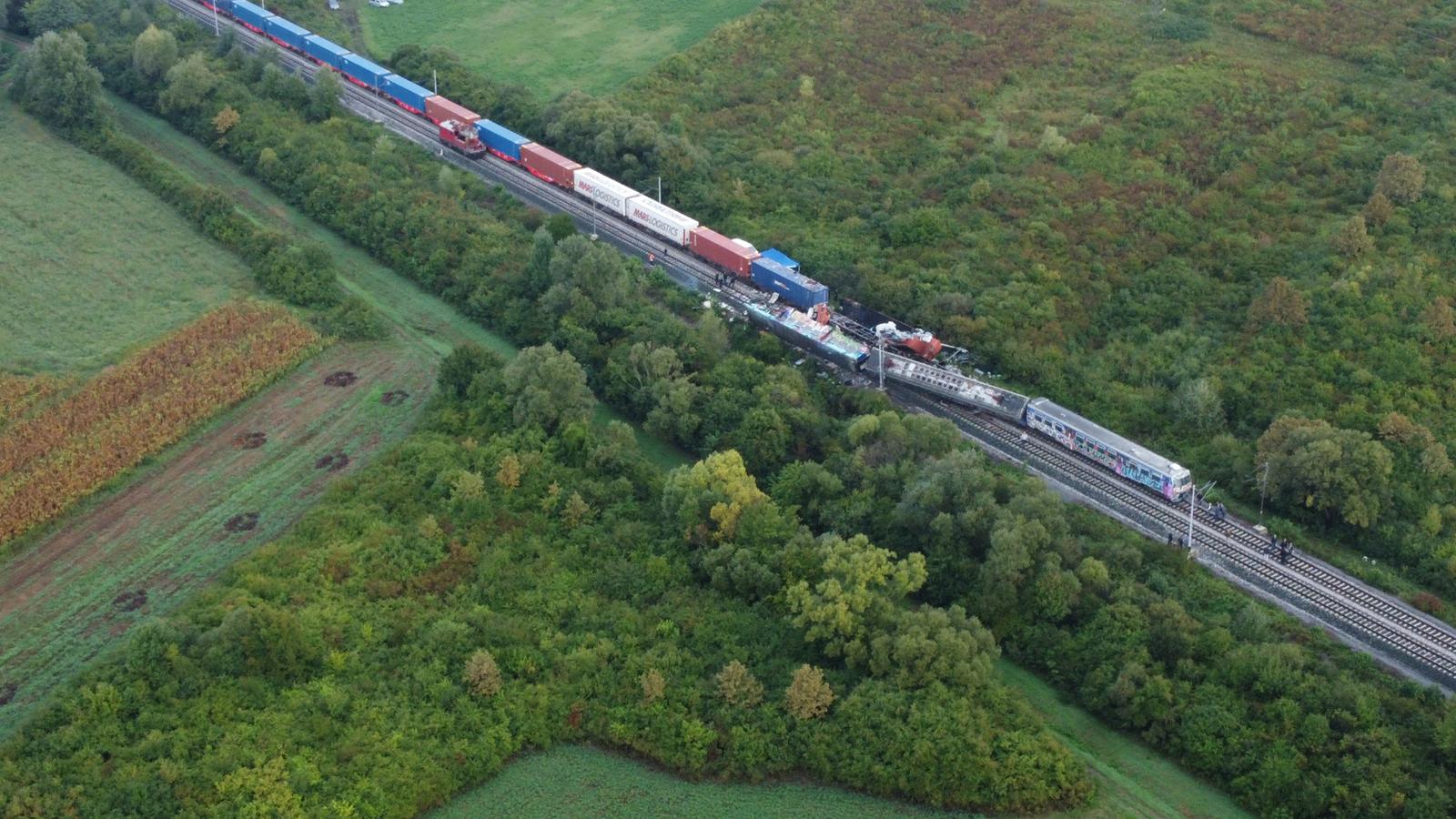 10.09.2022., Novska - Sudar teretnog i putnickog vlaka kod mjesta Rajic kod Novske u kojem je smrtno stradalo vise osoba. Photo: Davor Javorovic/PIXSELL