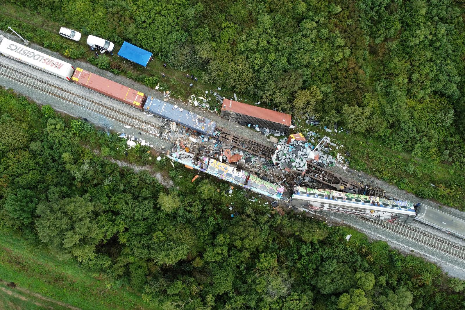 10.09.2022., Novska - Sudar teretnog i putnickog vlaka kod mjesta Rajic kod Novske u kojem je smrtno stradalo vise osoba. Photo: Davor Javorovic/PIXSELL