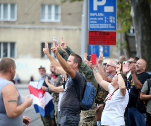 10.09.2022., Zagreb - Prosvjed "Dajemo vam otkaz" ispred sjedista HDZ-a. Photo: Matija Habljak/PIXSELL