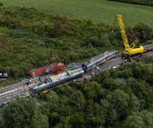 11.09.2022., Novska, Rajiv - Sudar teretnog i putnickog vlaka kod mjesta Rajic kod Novske u kojem je smrtno stradalo vise osoba Photo: Davor Javorovic/PIXSELL