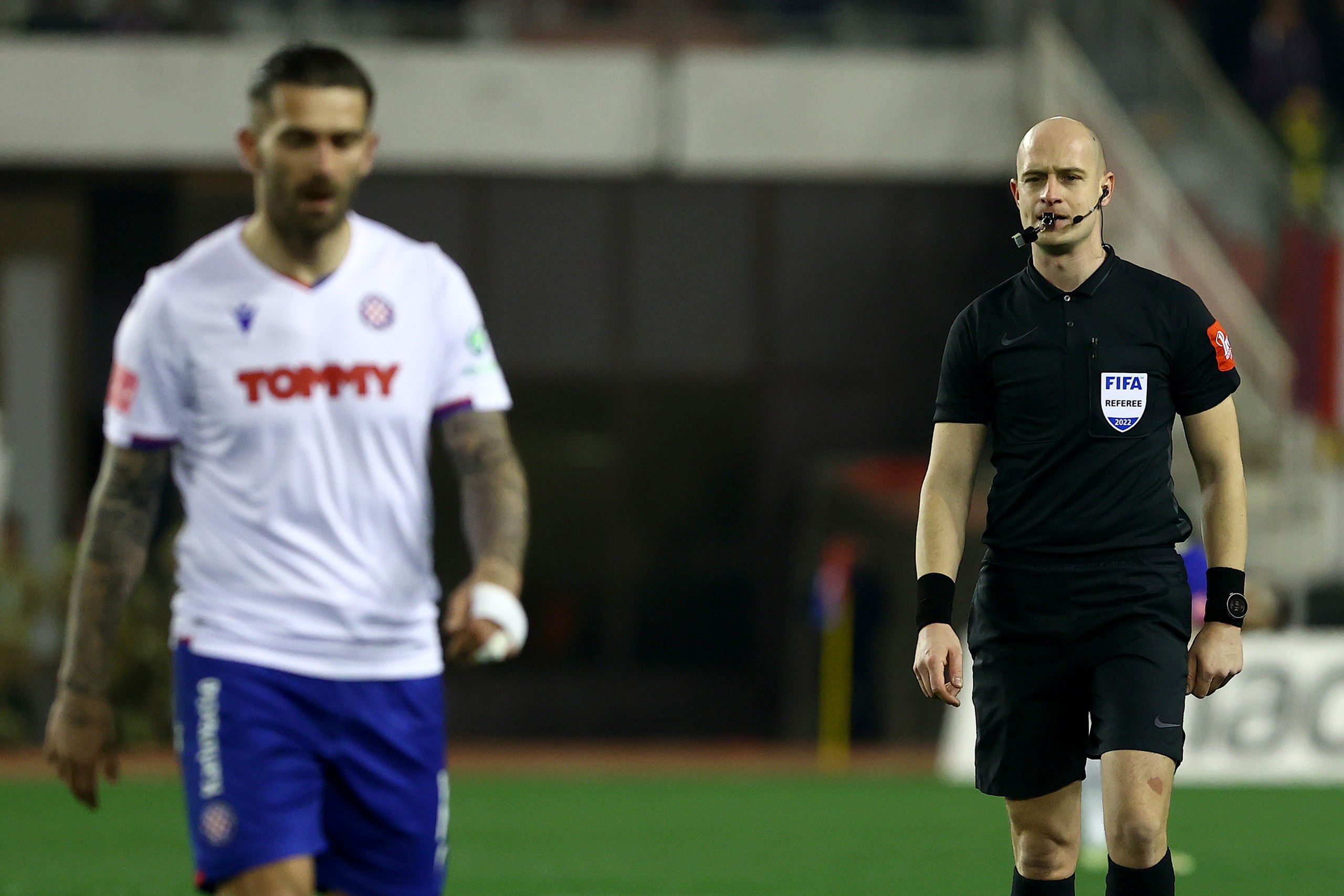 12.03.2022., stadion Poljud, Split - Hrvatski Telekom Prva liga, 27. kolo, HNK Hajduk - GNK Dinamo. Sudac Dario bel
  Photo: Miroslav Lelas/PIXSELL
