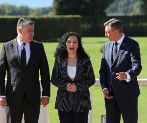 12.09.2022., Brdo kod Kranja, Slovenija - 11. godisnji sastanak na vrhu sefova drzava Procesa Brdo-Brijuni odrzao se u Brdu kod Kranja u Sloveniji. Predsjednik Republike Zoran Milanovic, kao supredsjedatelj, zajedno sa slovenskim predsjednikom Borutom Pahorom, bio je domacin sastanka.  Photo: Goran Stanzl/PIXSELL