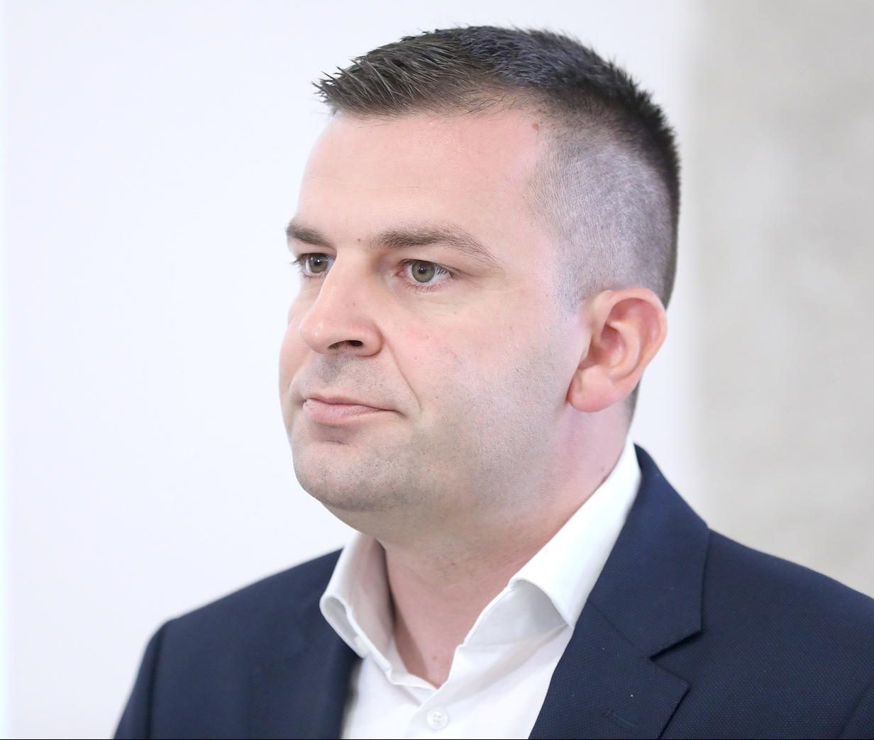 14.07.2022., Zagreb - Na konferenciji za medije odrzanoj u Saboru Dario Hrebak komentirao je uhicenja vezana za  EU fondove.   Photo: Patrik Macek/PIXSELL