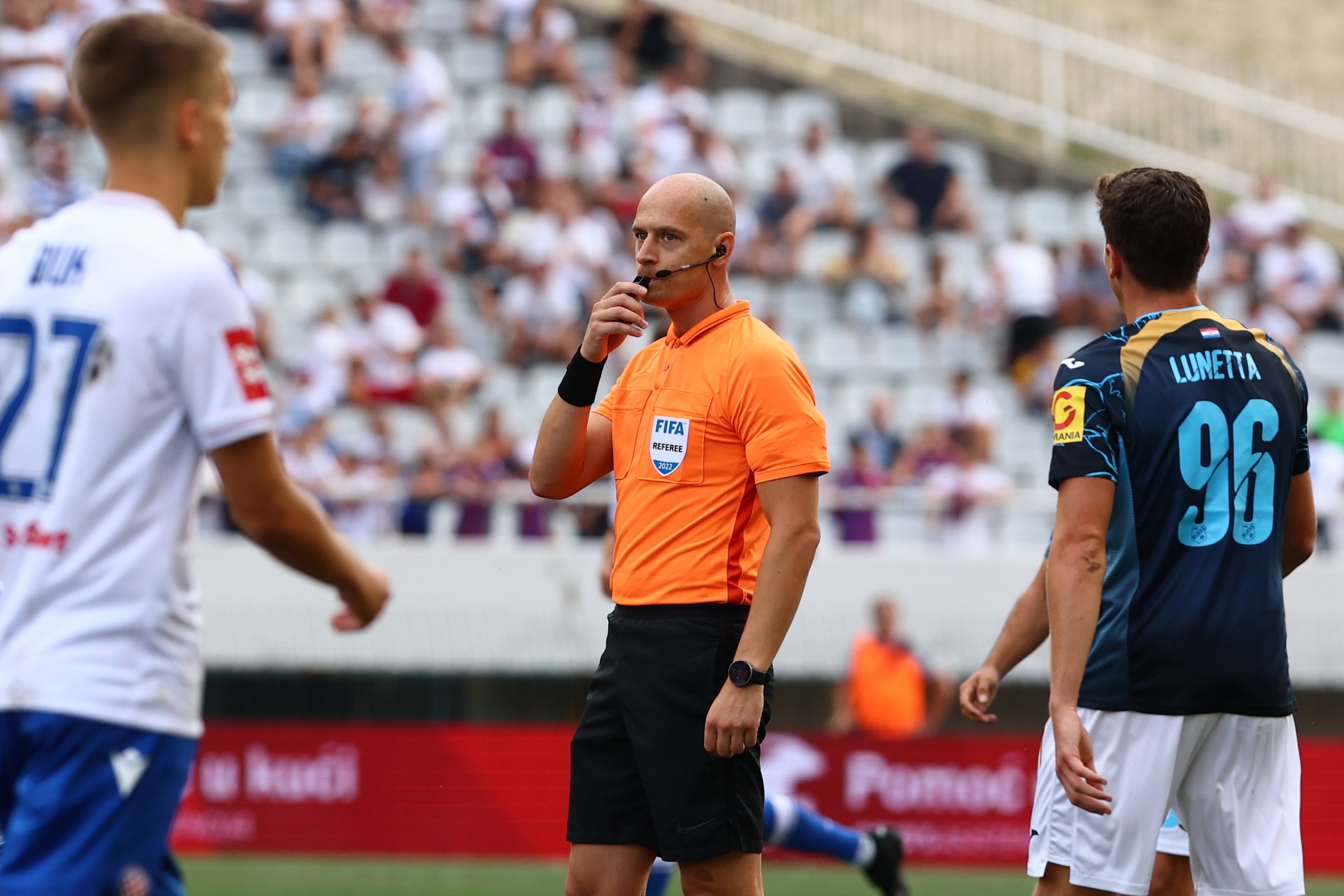 14.09.2022., stadion Poljud, Split - SuperSport HNL, 02. kolo, HNK Hajduk - HNK Rijeka. Sudac Dario Bel   Photo: Miroslav Lelas/PIXSELL