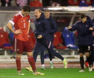 14.11.2021., Split - Stadion Poljud, kvalifikacijska utakmica za odlazak na SP u Qataru izmedju reprezentacije Hrvatske i Rusije. Igor Diveev Photo: Goran Stanzl/PIXSELL