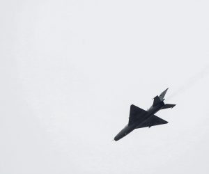 15.03.2022., Zagreb - Dva borbena zrakoplova Rafale preletjela su Zagreb, a tri MiG-a Hrvatskog ratnog zrakoplovstva presrela su ih te otpratila do zracne luke Franjo Tudjman u sklopu zajednickih vojnih vjezbi Hrvatske i Francuske. Photo: Luka Stanzl/PIXSELL
