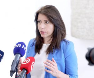 15.09.2022., Zagreb - Na konferenciji za medije odrzanoj u Saboru zastupnica Katarina Peovic komentirala je svoje udaljenje iz sabornice. 
 Photo: Patrik Macek/PIXSELL