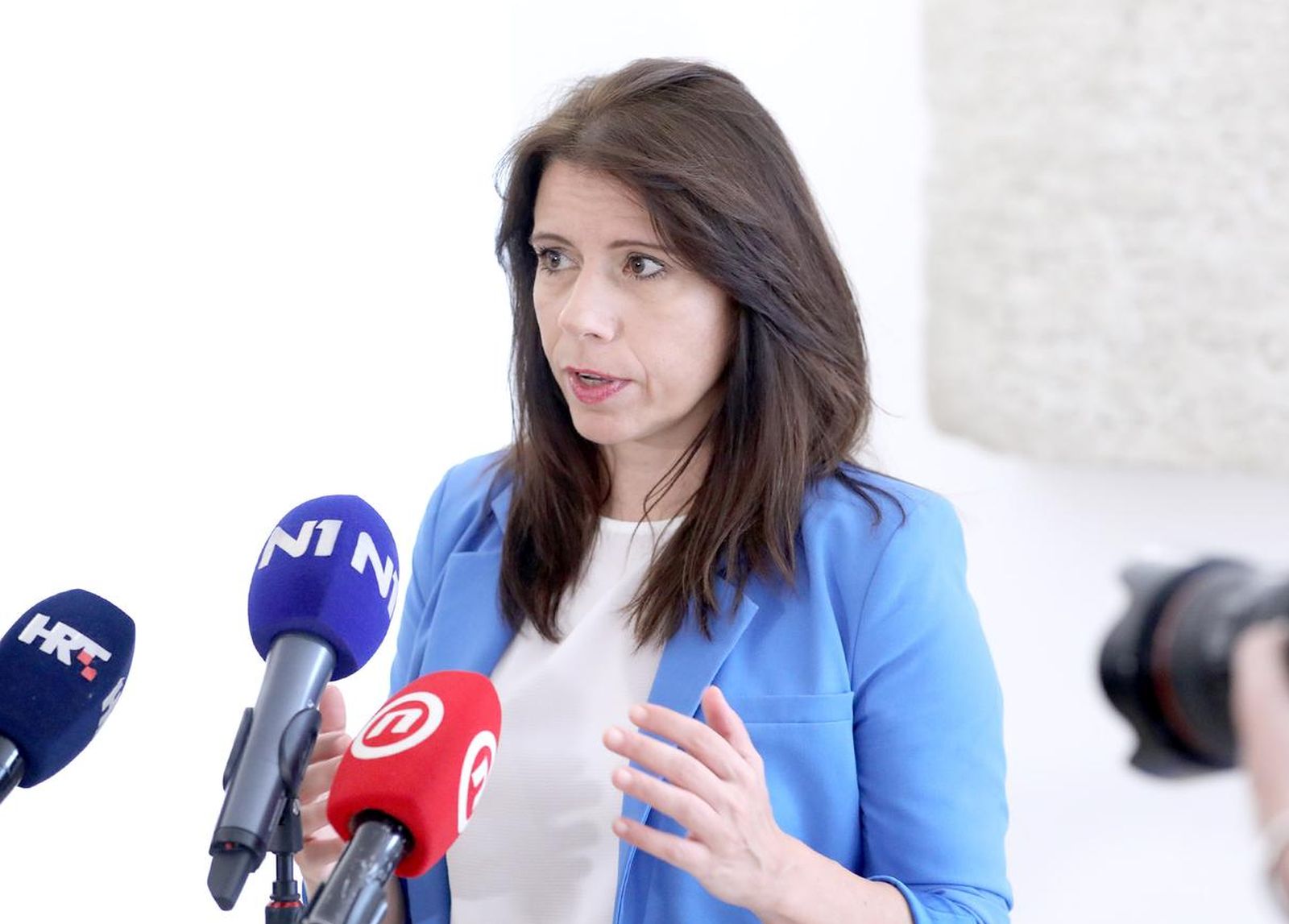 15.09.2022., Zagreb - Na konferenciji za medije odrzanoj u Saboru zastupnica Katarina Peovic komentirala je svoje udaljenje iz sabornice. 
 Photo: Patrik Macek/PIXSELL