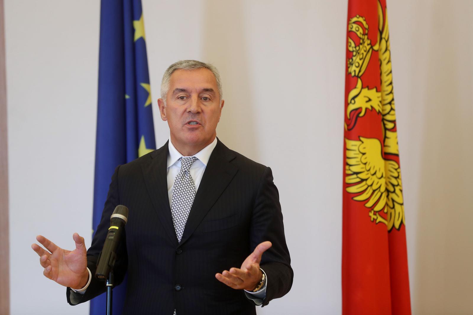 16.09.2021., Zagreb - Predsjednik Crne Gore Milo Djukanovic dao je izjavu medijima nakon sastanka s predsjednikom Republike Hrvatske Zoranom Milanovicem u Uredu predsjednika na Pantovcaku. Photo: Zeljko Lukunic/PIXSELL