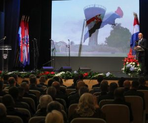 17.09.2022., Vukovar - Svecanost u povodu obiljezavanja 31. obljetnice Bitke za Vukovar. Na svecanosti obiljezavanja bio je izaslanik predsjednika Vlade i ministar hrvatskih branitelja  Tomo Medved. Photo: Dubravka Petric/PIXSELL
