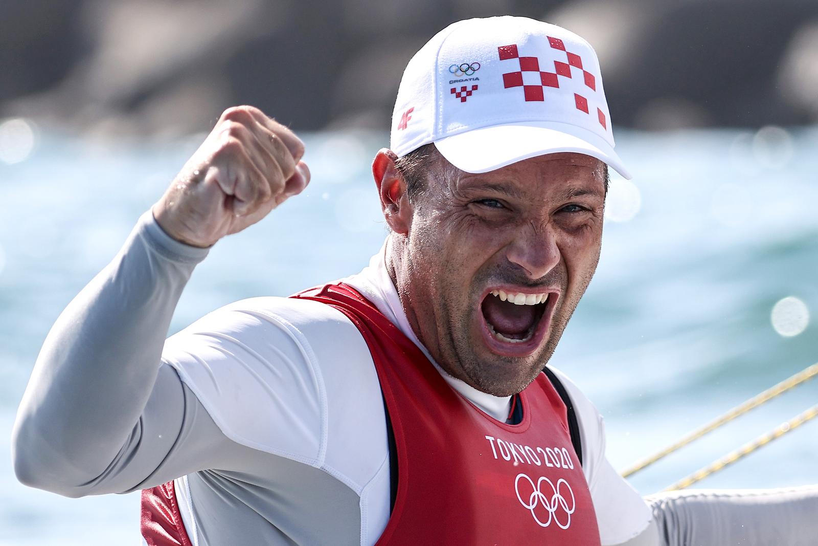01.08.2021., Japan, Tokio - Olimpijske igre Tokio 2020. Hrvatski jedrilicar Tonci Stipanovic osvojio je srebrnu medalju u klasi Laser na olimpijskoj regati u Enoshimi. Zlatnu medalju osvojio je Matt Wearn iz Austrelije, a broncanu Matt Wearn iz Norveske. TOP 2021 Photo: Igor Kralj/PIXSELL