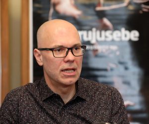 25.04.2022., Rijeka - Konferencija za novinare u HNK Ivan pl Zajc povodom premijere baleta "Romeo i Julija". Nazocili su intedant Marin Blazevic, ravnateljica baleta Masa Kolar, koreograf i dramaturg Jiri Bubenicek, kostimografkinja i dramaturginja Nadina Cojocaru, dirigent Valentin Egel i plesaci Martina Matarranz de las Heras i Nicola Prato. 
Photo: Goran Kovacic/PIXSELL Photo: Goran Kovacic/PIXSELL
