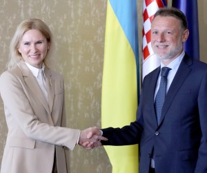 26.05.2022., Zagreb - Predsjednik Hrvatskoga sabora Gordan Jandrokovic primio je danas potpredsjednicu ukrajinskog parlamenta Olenu Kondratiuk. Photo: Patrik Macek/PIXSELL