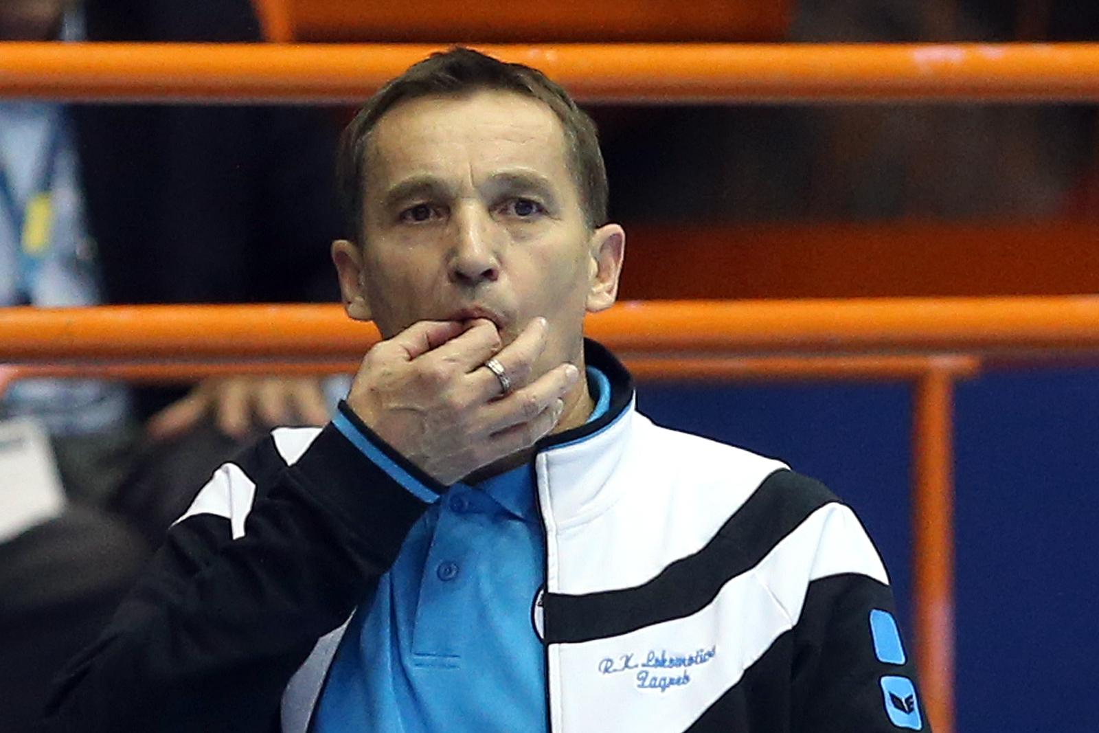 26.10.2014., Zagreb - Mala Dvorana Doma sportova, 2. kolo Rukometna Liga prvaka za zene: RK Lokomotiva Zagreb - Viborg HK. Trener Lokomotive Irfan Smajlagic. "nPhoto: Goran Stanzl/PIXSELL