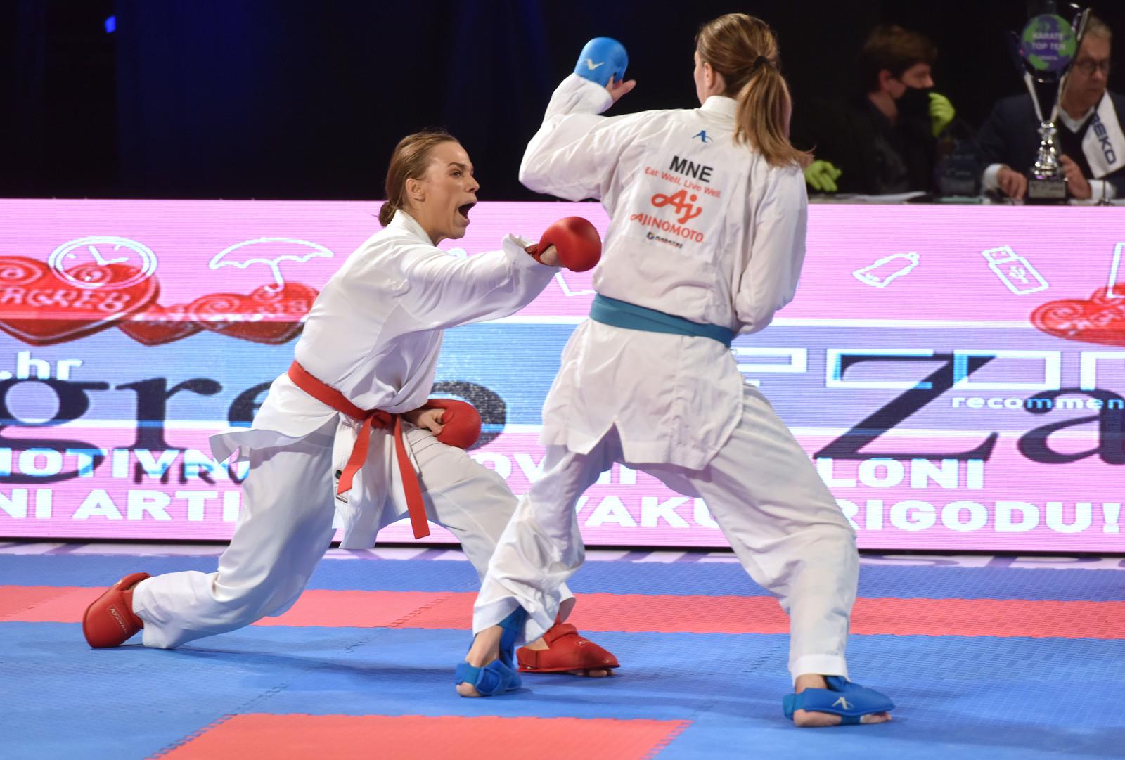 28.11.2020., Zagreb - U maloj dvorani Doma sportova svecano je otvoreno karate natjecanje Top Ten za zene u sklopu 18. Zagreb Karate Festa.rPhoto: Davorin Visnjic/PIXSELL