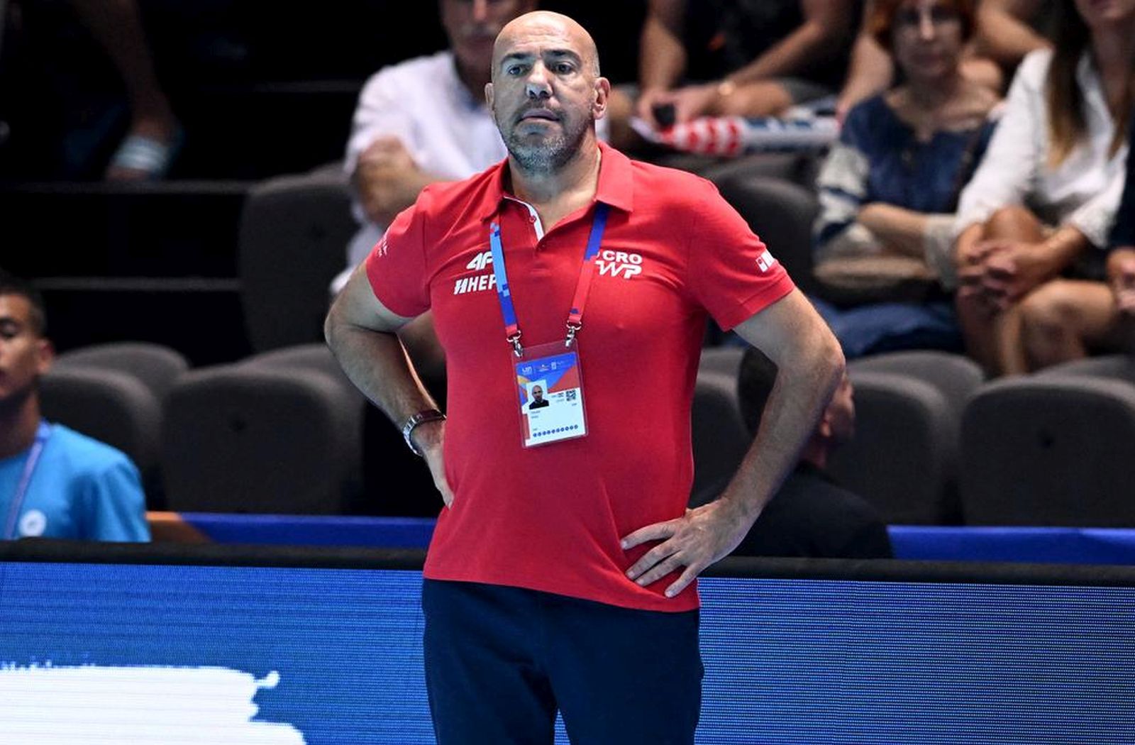 31.08.2022., Spaladium Arena, Split - LEN Europsko prvenstvo u vaterpolu za muskarce, skupina B, Hrvatska - Francuska. Izbornik Hrvatske Ivica Tucak Photo: Marko Lukunic/PIXSELL