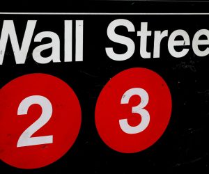 FILE PHOTO: A sign for the Wall Street subway station in the financial district in New York City, U.S., August 23, 2018. REUTERS/Brendan McDermid/File Photo Photo: BRENDAN MCDERMID/REUTERS