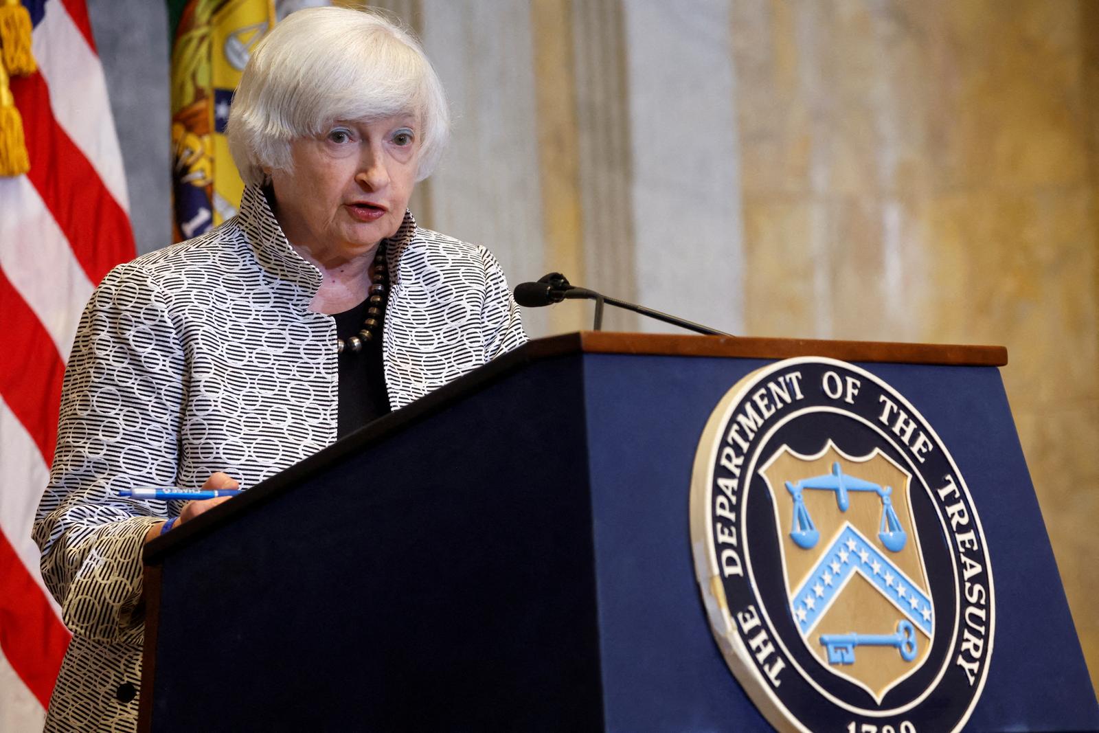 FILE PHOTO: U.S. Treasury Secretary Janet Yellen holds a news conference in the Cash Room at the U.S. Treasury Department in Washington, U.S. July 28, 2022. REUTERS/Jonathan Ernst/File Photo Photo: JONATHAN ERNST/REUTERS