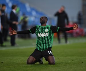 Pedro Obiang Sassuolo during the Italian Serie A match between Sassuolo 3-1 Fiorentina at Mapei Stadium on April 17, 2021 in Reggio Emilia, Italy. Noxthirdxpartyxsales PUBLICATIONxNOTxINxJPN 158434994