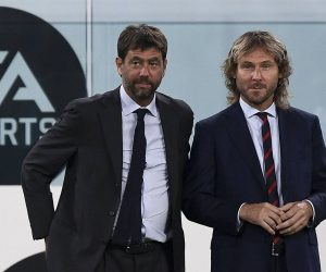 Juventus FC v Spezia Calcio - Serie A Andrea Agnelli and Pavel Nedved look on prior to the Serie A football match between Juventus FC and Spezia Calcio. Turin Italy Copyright: xNicolxCampox