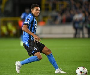 BELGIUM SOCCER UCL DAY3 GROUP B CLUB BRUGGE VS ATLETICO MADRID Antonio Nusa 32 of Club Brugge pictured during a soccer game between Club Brugge KV and Atletico Madrid during the third matchday in group B in the Uefa Champions League for the 2022-2023 season , on Tuesday 4 th of October 2022 in Brugge , Belgium . PHOTO DAVID CATRY SPORTPIX Brugge Jan Breydelstadion West-Vlaanderen Belgium PUBLICATIONxNOTxINxBEL Copyright: xSportpix.bex xDavidxCatryxDavidxCatryx