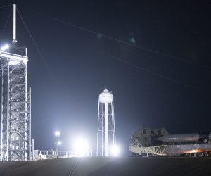 epa10217723 A handout photo made available by NASA shows A SpaceX Falcon 9 rocket with the company's Crew Dragon spacecraft onboard is seen as it is rolled out to the launch pad at Launch Complex 39A as preparations continue for the Crew-5 mission, at NASA's Kennedy Space Center in Cape Canaceral, Florida, USA, 01 October 2022. NASA's SpaceX Crew-5 mission is the fifth crew rotation mission of the SpaceX Crew Dragon spacecraft and Falcon 9 rocket to the International Space Station as part of the agency's Commercial Crew Program. NASA astronauts Nicole Mann and Josh Cassada, Japan Aerospace Exploration Agency (JAXA) astronaut Koichi Wakata, and Roscosmos cosmonaut Anna Kikina are scheduled to launch at 12:00 p.m. EDT on Oct. 5, from Launch Complex 39A at the Kennedy Space Center.  EPA/JOEL KOWSKY / NASA / HANDOUT MANDATORY CREDIT: JOEL KOWSKY / NASA HANDOUT EDITORIAL USE ONLY/NO SALES