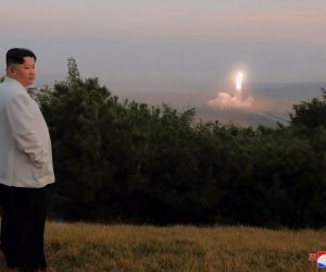 epaselect epa10233814 An undated photo released on 10 October 2022 by the official North Korean Central News Agency (KCNA) shows North Korean Supreme Leader Kim Jong-un overseeing a military drill carried out to check and assess the war deterrent and nuclear counterattack capability of the country, amid ongoing joint military exersizes involving US and South Korean forces in the waters near the Korean Penninsula. North Korea conducted the drills from 25 September to 09 October, and launched several ballistic missiles in order to test the efficacy of the nation's tactical nuclear warefare capabilities.  EPA/KCNA   EDITORIAL USE ONLY
