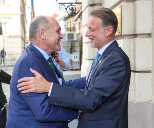 Zagreb, 24.10.2022 - Uoči Prvog parlamentarnog summita Međunarodne Krimske platforme, predsjednik Hrvatskoga sabora Gordan Jandroković održat će bilateralni sastanak s predsjednikom Nacionalnog vijeća parlamenta Republike Austrije Wolfgangom Sobotkom.
foto HINA/ Damir SENČAR/ ds