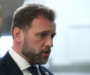 01.02.2022., Zagreb - Ministar obrane Mario Banozic susreo se s ministrom obrane Ujedinjene Kraljevine Velike Britanije i Sjeverne Irske Benom Wallaceom te su nakon zajednickog sastanka dali izjave za medije. Photo: Goran Stanzl/PIXSELL