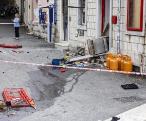 01.10.2022., Split - Eksplozija u restoranu u centru Splita. Dvoje ozlijedenih prevezeno je u bolnicu. Photo: Milan Sabic/PIXSELL