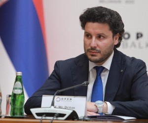 02, September, 2022, Belgrade - The Open Balkan Leaders' Summit was opened in the Palace of Serbia. Dritan Abazovic. Photo: Milos Tesic/ATAImages

02, septembar, 2022, Beograd - U Palati Srbija otvoren je Samita lidera Otvorenog Balkana. Photo: Milos Tesic/ATAImages Photo: Milos Tesic/ATAImages/PIXSELL