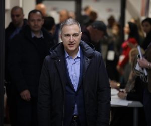 03, April, 2022, Belgrade - The Serbian Progressive Party is organizing the monitoring of the election results at the SNS headquarters. Nebojsa Stefanovic. Photo: Milan Maricic/ATAImages

03, april, 2022, Beograd - Srpska napredna stranka  organizuje pracenje izbornih rezultata u sedistu SNS- a. Photo: Milan Maricic/ATAImages Photo: Milan Maricic/ATAImages/PIXSELL